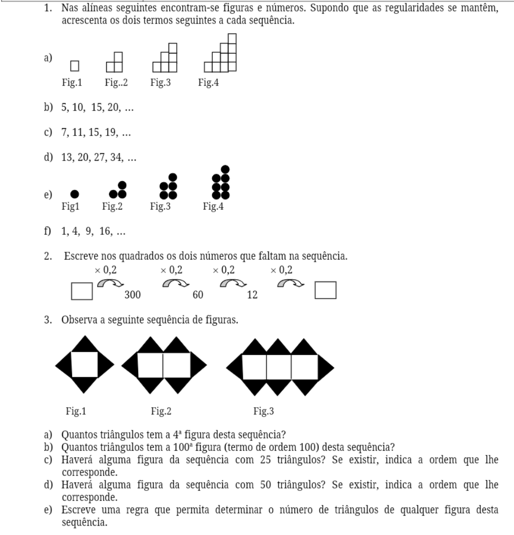 Sequências.