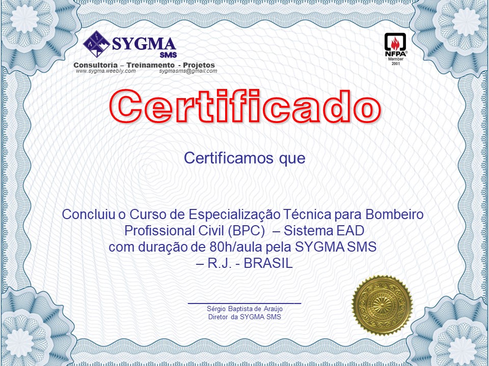 Modelo de Certificado do Curso